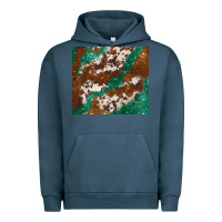 Pigment Midnight Navy brown cowhide glitter Urban Hoodie - BarkalooDesign