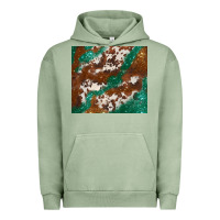 Pigment Oil Green brown cowhide glitter Urban Hoodie - BarkalooDesign