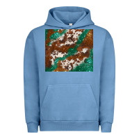 Pigment Pebble Blue brown cowhide glitter Urban Hoodie - BarkalooDesign