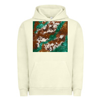 Pigment Pistachio brown cowhide glitter Urban Hoodie - BarkalooDesign