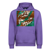 Tulip brown cowhide glitter Urban Hoodie - BarkalooDesign