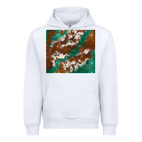 White brown cowhide glitter Urban Hoodie - BarkalooDesign