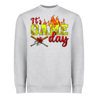 Heather Grey It's Game Day Softball Heavyweight Sweatshirt - BundleAndBundleShop