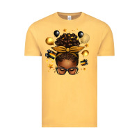 Vintage Mustard new year's eve afro messy bun Vintage Tee - texasbilliewilder