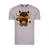 New Year's Eve Afro Messy Bun Vintage Tee | Teevron