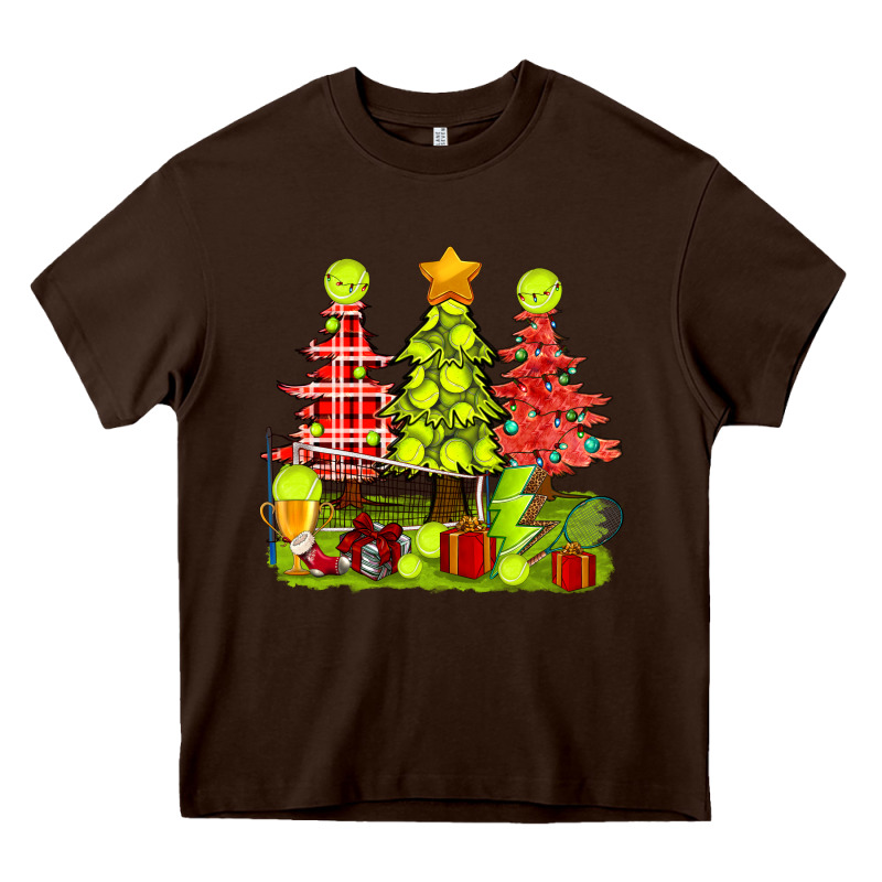 Christmas With Tennis Trees Heavy Core Tee by BundleAndBundleShop | Teevron
