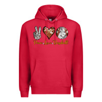 Cardinal peace love baseball Premium Hoodie - RanaPortraitStore