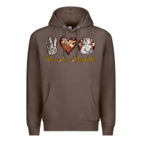 Coffee peace love baseball Premium Hoodie - RanaPortraitStore