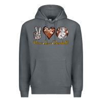 Rock peace love baseball Premium Hoodie - RanaPortraitStore