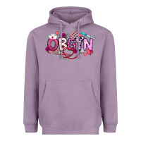 Lavender Valentine OBGYN Heavyweight Hoodie - CowhideDigitalArt