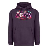 Plum Valentine OBGYN Heavyweight Hoodie - CowhideDigitalArt