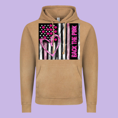 Back The Pink Vintage Hoodie Designed By Tumblerdesignbyshophia