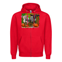 Red Baby Sheeps Zipper Hoodie - LillyAllenDesigns