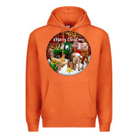 Carrot Merry Christmas Farm Animals Premium Hoodie - FaDigitalArtStudio