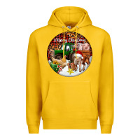 Lemon Merry Christmas Farm Animals Premium Hoodie - FaDigitalArtStudio