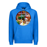 True Royal Merry Christmas Farm Animals Premium Hoodie - FaDigitalArtStudio