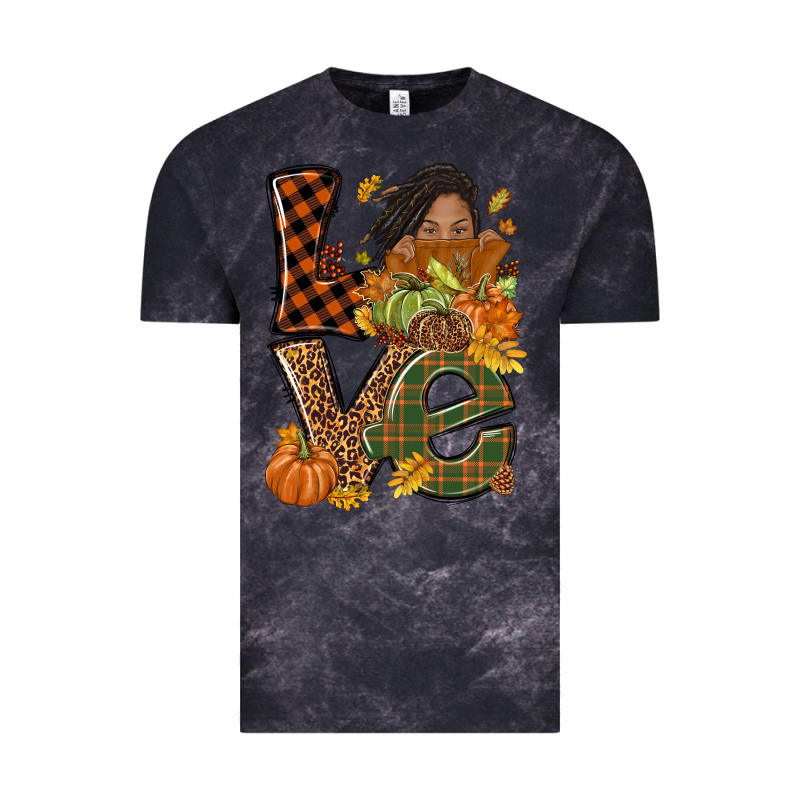 Love Fall With Afro Woman Vintage Tee by NancyCooperArtShop | Teevron