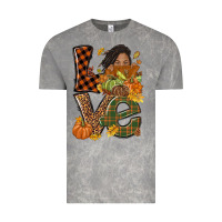 Cloud Rock Love Fall with afro woman Vintage Tee - NancyCooperArtShop