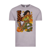 Vintage Zinc Love Fall with afro woman Vintage Tee - NancyCooperArtShop