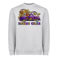 Mardi Gras Skull Truck Heavyweight Sweatshirt | Teevron