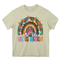 Mossy He Is Risen Rainbow Heavy Core Tee - BundleAndBundleShop