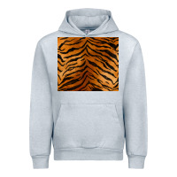 Heather Grey handdrawn tiger pattern Urban Hoodie - BarkalooDesign