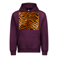 Mauve Wine handdrawn tiger pattern Urban Hoodie - BarkalooDesign