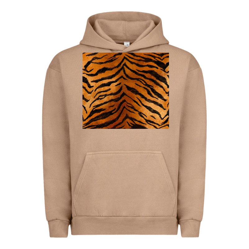 Handdrawn Tiger Pattern Urban Hoodie by BarkalooDesign | Teevron