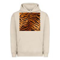Pigment French Oak handdrawn tiger pattern Urban Hoodie - BarkalooDesign