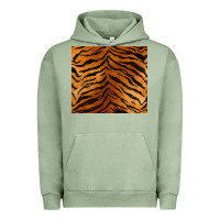 Pigment Oil Green handdrawn tiger pattern Urban Hoodie - BarkalooDesign
