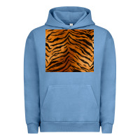 Pigment Pebble Blue handdrawn tiger pattern Urban Hoodie - BarkalooDesign
