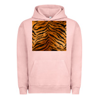 Pigment Salmon handdrawn tiger pattern Urban Hoodie - BarkalooDesign