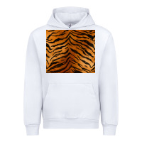 White handdrawn tiger pattern Urban Hoodie - BarkalooDesign