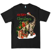 Black merry christmas brachiosaurus Premium Tee - LillyAllenDesigns