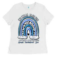 White we wear blue for autism awareness accept understan Ladies Tee - Artiststas