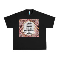 Black i can do all things with leopard and glitter Urban Heavy Tee - TumblerDesignByShophia