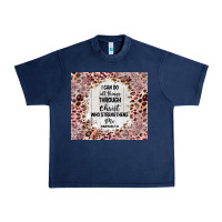 Navy i can do all things with leopard and glitter Urban Heavy Tee - TumblerDesignByShophia