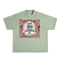 Oil Green i can do all things with leopard and glitter Urban Heavy Tee - TumblerDesignByShophia