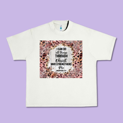 I Can Do All Things With Leopard And Glitter Urban Heavy Tee Designed By Tumblerdesignbyshophia