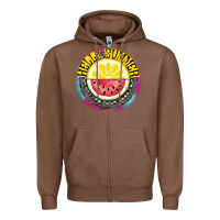 Chestnut Hello Summer Zipper Hoodie - CowhideDigitalArt