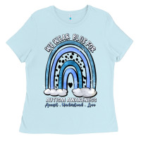 Baby Blue we wear blue for autism awareness accept understan Ladies Tee - Artiststas