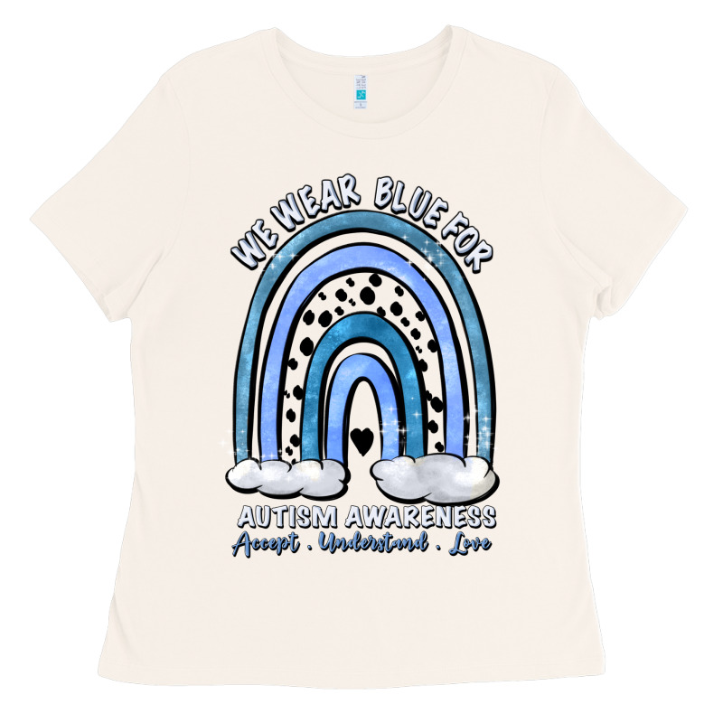 We Wear Blue For Autism Awareness Accept Understan Ladies Tee by Artiststas | Teevron