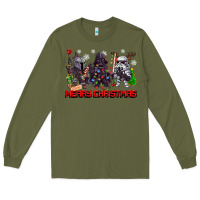 Army Green merry christmas gnomies Long Sleeve Tee - CowGirlArtShop