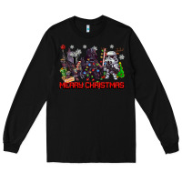 Black merry christmas gnomies Long Sleeve Tee - CowGirlArtShop
