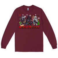 Burgundy merry christmas gnomies Long Sleeve Tee - CowGirlArtShop