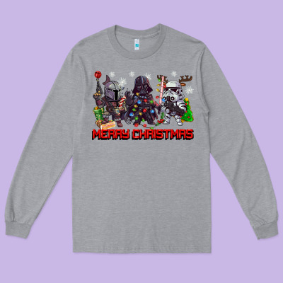 Merry Christmas Gnomies Long Sleeve Tee Designed By Cowgirlartshop