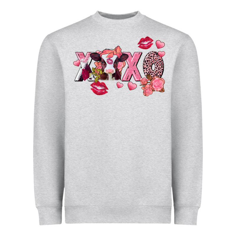 Xoxo Baby Cow Valentine's Day Heavyweight Sweatshirt by FaDigitalArtStudio | Teevron