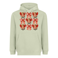 Matcha Valentines Eros and bow Heavyweight Hoodie - CowhideDigitalArt