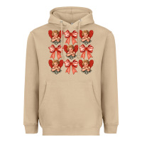 Mushroom Valentines Eros and bow Heavyweight Hoodie - CowhideDigitalArt