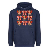 Navy Valentines Eros and bow Heavyweight Hoodie - CowhideDigitalArt